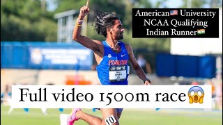 Parvej khan🇮🇳 Indian Athlete Wins🥇| American university 1500M race 3:42s #indianathlete #1500m #run