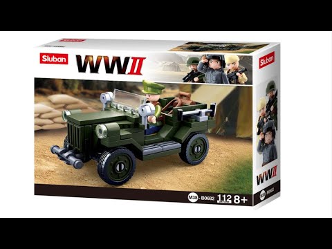 SLUBAN аналог Lego!Собираем Конструктор Военная техника!Джип!Military equipment! Машинка на Обзор!!