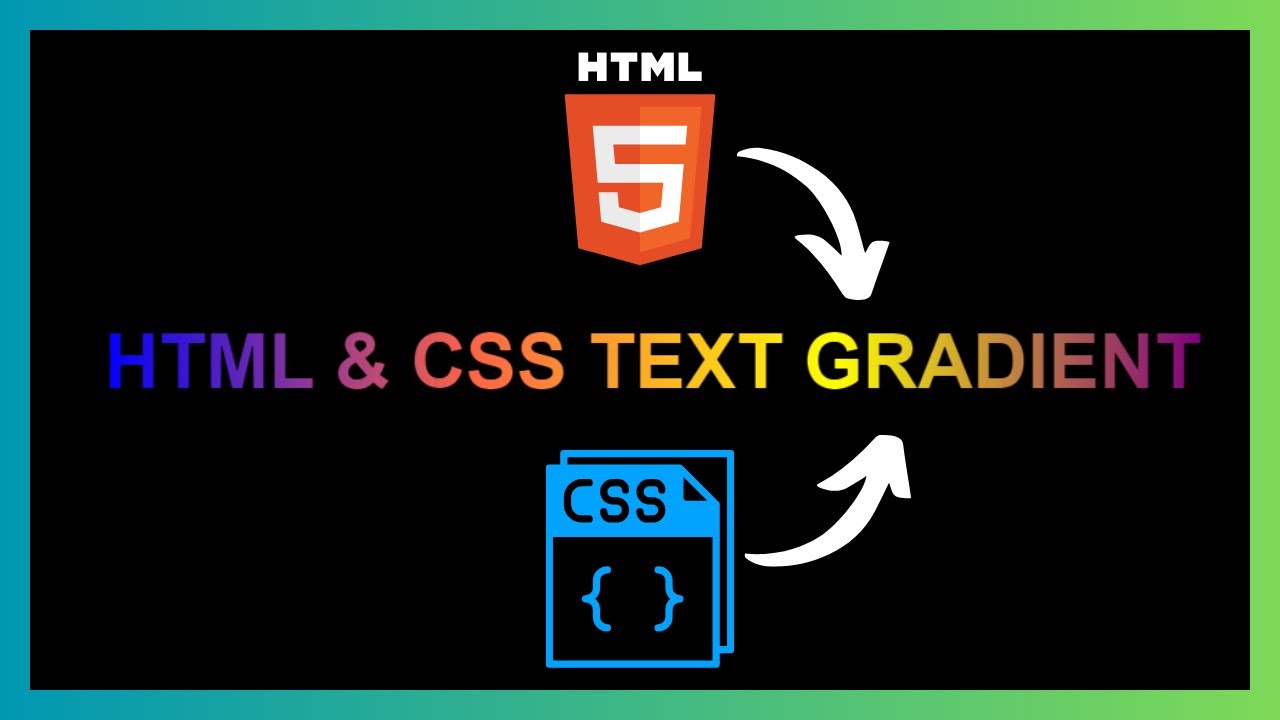 How to create gradient text using HTML and CSS | Gradient text effect using only HTML and CSS