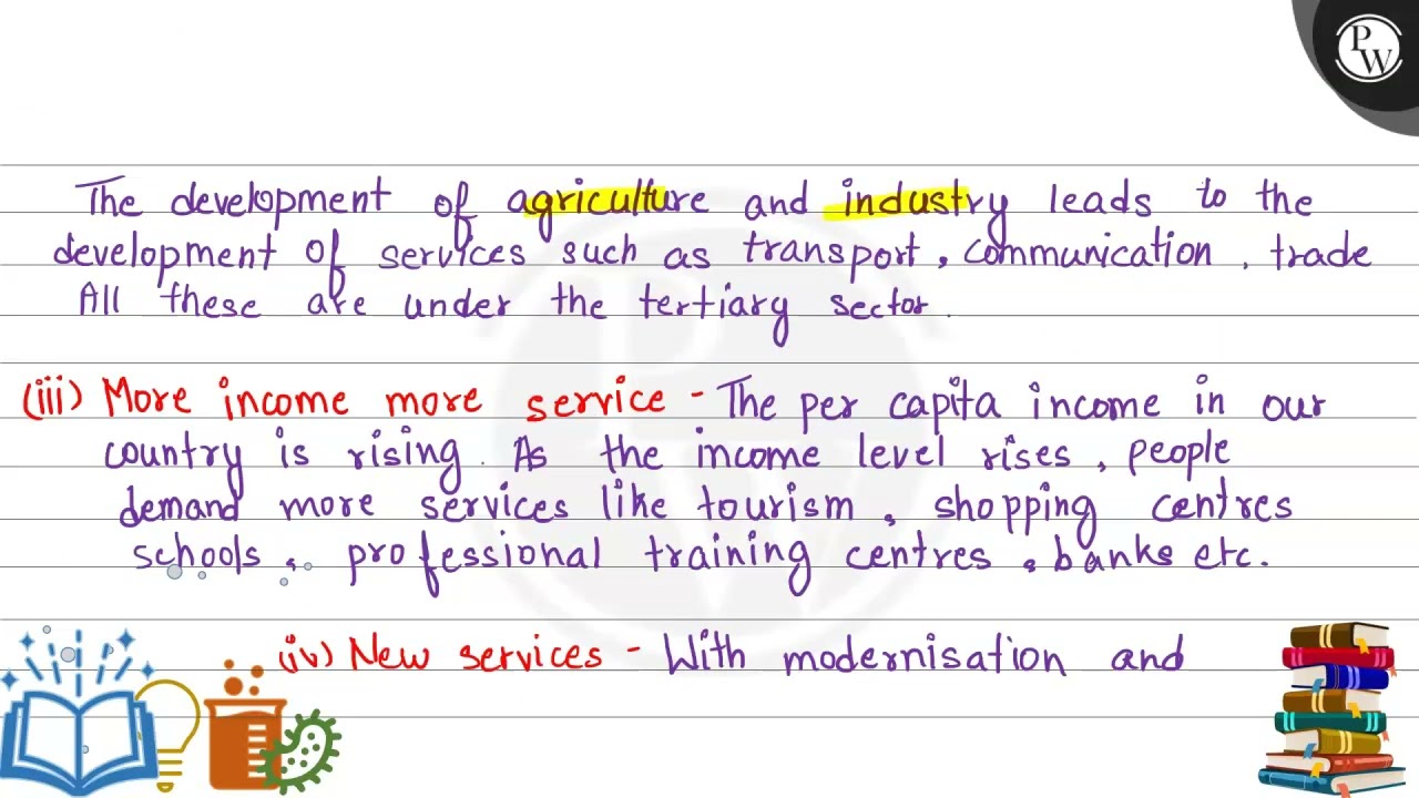Why is the tertiary sector becoming so important in India? Give at least four reasons. Or Why is ...