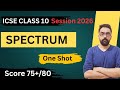Spectrum In One Shot ICSE Class 10 Physics