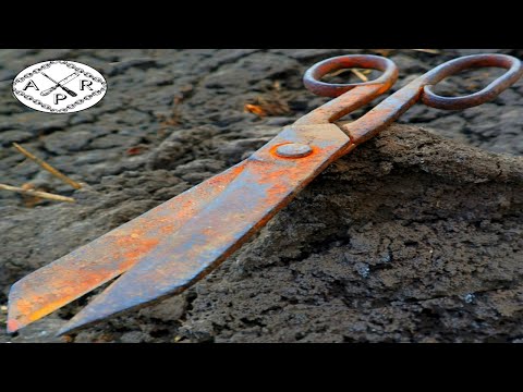Rusty Forged Scissors - Perfect Restoration