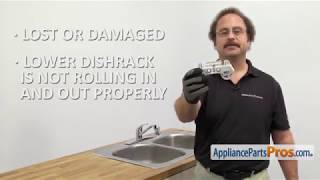 How To: Whirlpool, KitchenAid, Maytag Lower Dishrack Wheel Assembly WP8268645