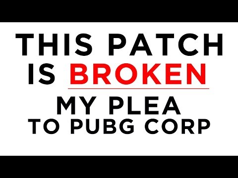My Plea to PUBG Corp (Patch/Update Discussion)