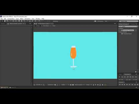 After Effects Tutorial Glass filling Animation | Liquid Glass Filling Motion Graphics