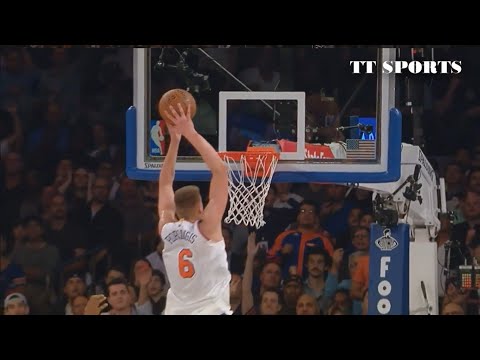 Porzingis MONSTER putback Dunk vs Bucks (6.11.15)