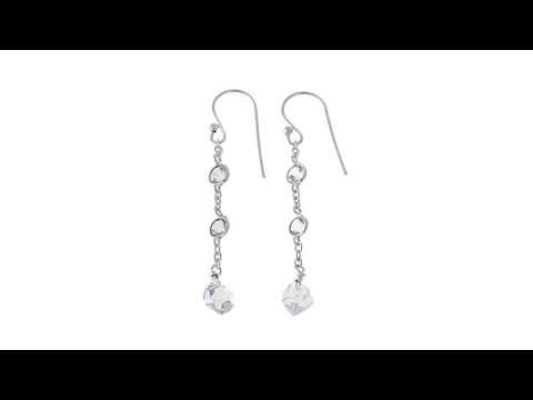 Deb Guyot Herkimer "Diamond" Quartz "Yard" Earrings