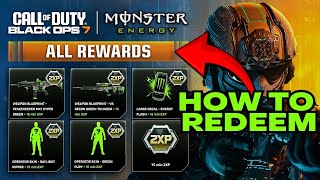 BLACK OPS 7 How to REDEEM and CLAIM MONSTER ENERGY XP & SKINS!