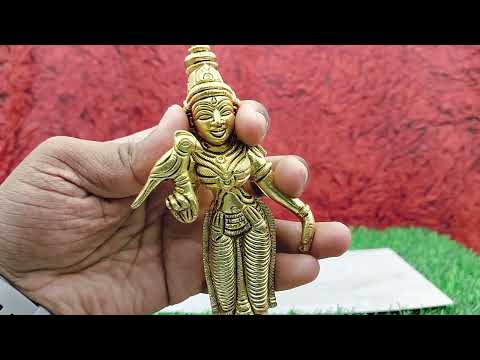 Divine Beauty Meenakshi Devi Idol Murti in Brass video