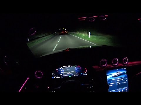 2022 Mercedes-Benz C300d T-Modell - DIGITAL LIGHT night drive | POV
