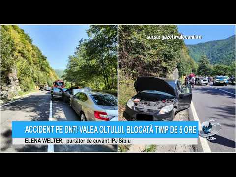 ACCIDENT PE DN7! VALEA OLTULUI, BLOCATĂ TIMP DE 5 ORE