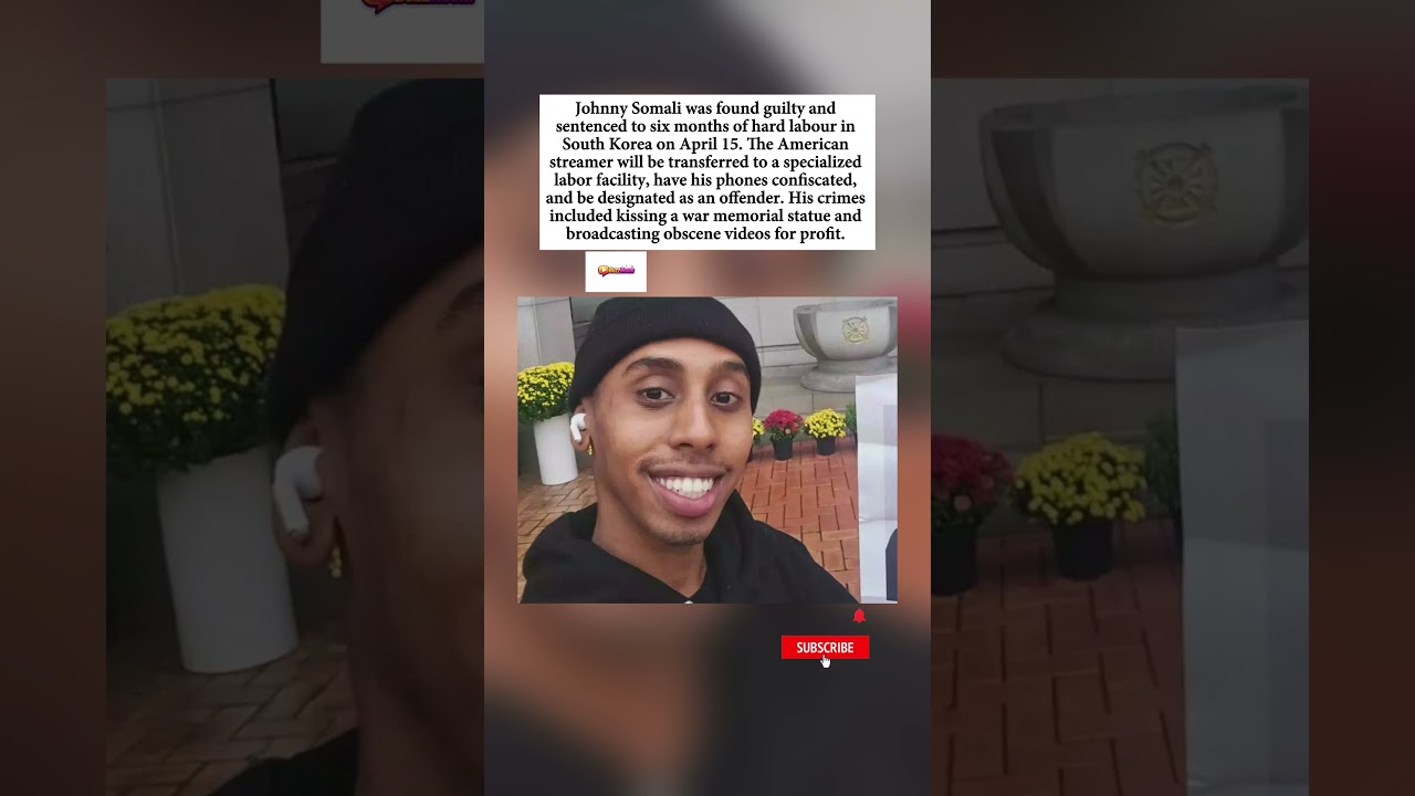 American YouTuber Johnny Somali Sentenced to Prison with Hard Labour in South Korea