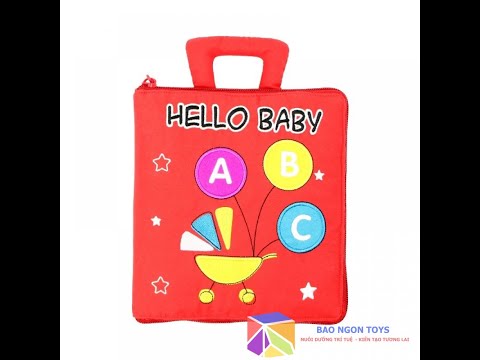 SÁCH VẢI BÓC DÁN QUIET BOOK RÈN LUYỆN CÁC KỸ NĂNG VẬN ĐỘNG TINH VÀ GIÚP BÉ HỌC TIẾNG ANH - BAO NGON TOYS - SV73B