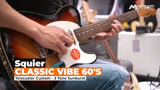 Video thumbnail for Squier Classic Vibe 60'S Telecaster Custom in 3 Tone Sunburst by Nafiri Music Jakarta