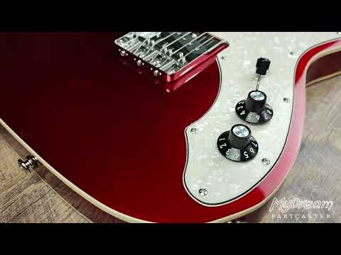 MyDream Partcaster Custom Built - Thinline Candy Apple Red Quarter Sawn image 11