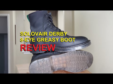 #Solovair Derby 8-Eye Greasy Boots 5 Month Full Review & Thoughts on Leather Break in period.