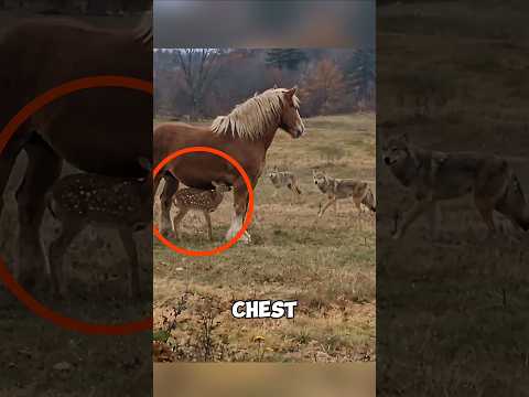 Two Coyotes Tried to Attack, But This Horse Fought Back 🐴🔥#shorts