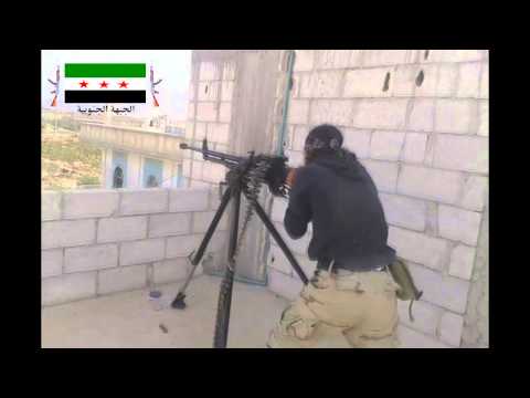 استهداف اللواء 52 بالدوشكا من قبل لواء الشهيد أحمد الخلف في مدينة الحراك في ريف درعا