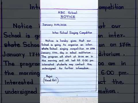 Notice | Notice writing | Notice writing in English class 10| Class 12 |