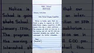 Notice | Notice writing | Notice writing in English class 10| Class 12 |