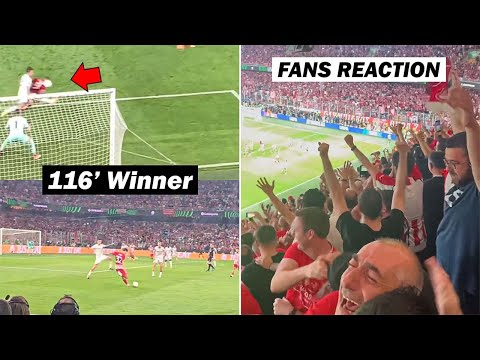 Olympiacos Fans Crazy Reactions to Ayoub El Kaabi 116' Goal vs Fiorentina