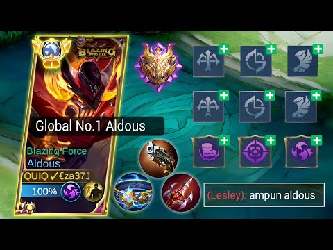 KASIH PAHAM! EMBLEM DAN BUILD ALDOUS TERSAKIT 2023 | AUTO 1 HIT! ALDOUS BEST BUILD 2023 - MLBB
