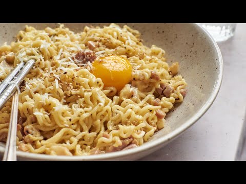 Instant Ramen Carbonara Recipe