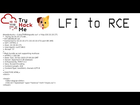 Exploiting a LFI Vulnerability to RCE: TryHackMe Dogcat Walkthrough