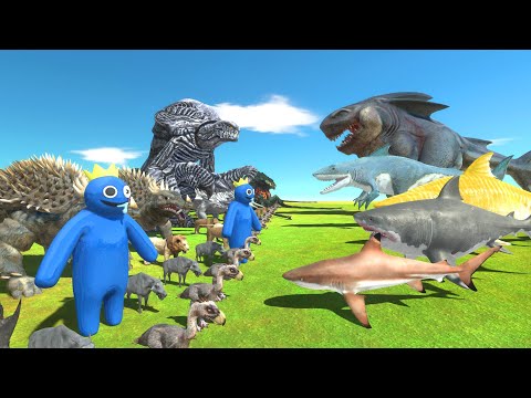 Shark Of Evolution VS Orga + Biollante + Bewilderbeast - Animal Revolt Battle Simulator