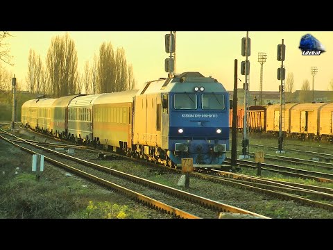 Trenuri pe Apus in Oradea Est Triaj/Trains on in Oradea Est Shunting Yard - 08 April 2020