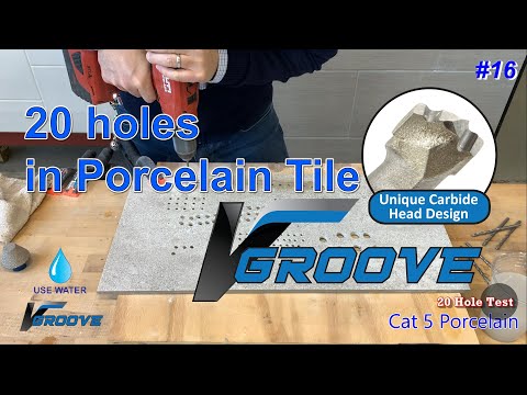 The BEST drill for porcelain tile. VGROOVE!