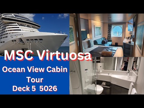 MSC Virtuosa Ocean View Cabin Tour & Review Deck 5 5026