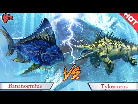 Tylosaurus VS Bananogmius - Jurassic World The Game HD
