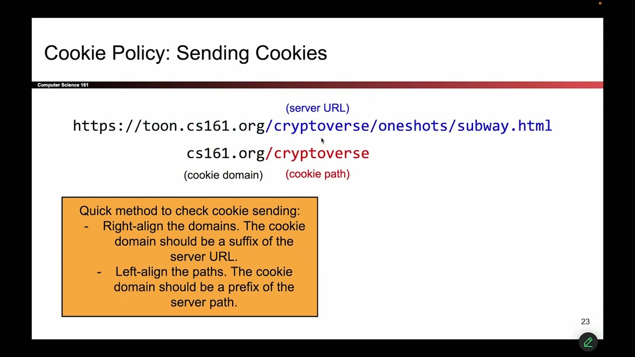 [WebSec2, Video 7] Cookie Policy - Sending