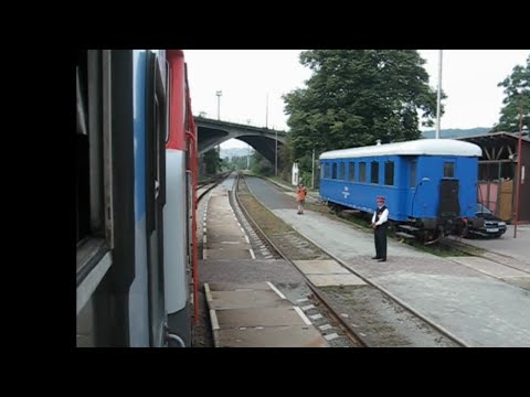 Czech Republic: CD Class 749 006 "Grumpy" diesel locomotive in action on the Praha to Cercany line