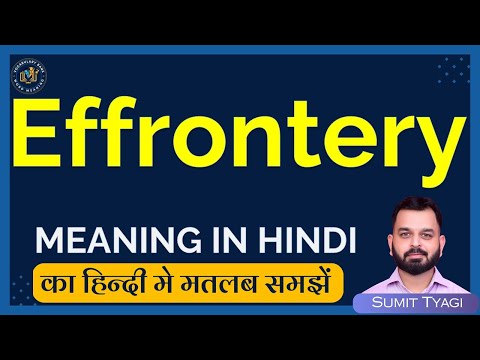Effrontery meaning in Hindi | Effrontery english to hindi | Effrontery ka matlab kya hota hai