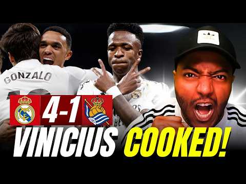 NO MBAPPÉ, NO PROBLEM! 🔥 VINICIUS JR BRACE! | REAL MADRID 4-1 REAL SOCIEDAD REACTION