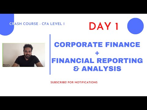 CFA Level I - Complete CRASH COURSE - CF + FRA