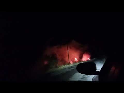 Incendio en la carretera central guane - Pinar Del Rio