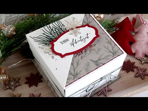 3. Adventskalender in der Box, selbstschließdende Verpackung basteln, mit 15x30 Block von #Action