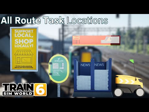 All Route Task Locations - West Coast Main Line: Birmingham - Crewe - Train Sim World 6