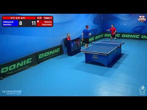 23:00 Oleksandr Ivashkin  (0:3) Mykola Halynskyi  West 5 WIN CUP 16.10.2022 | TABLE TENNIS WINCUP