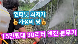 엔진 분무기 인터넷 최저가 15만원대 30리터 찾았습니다 ~  농약분무기,고압분무기,동력분무기 주말농장 텃밭…