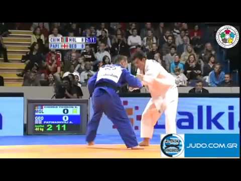 Judo Grand Prix Amsterdam 2011 1/2 Final -60kg CHIMED-YONDON (MGL)-PAPINASHVILI (GEO)