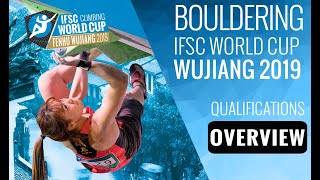 preview picture of video 'IFSC Climbing World Cup Wujiang 2019 - Boulder - Qualifications Overview'