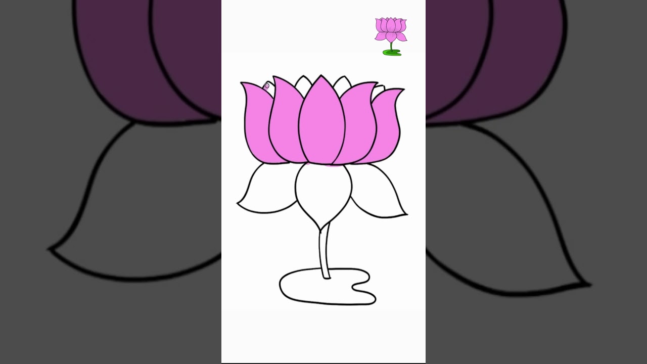 How to draw lotus #shorts