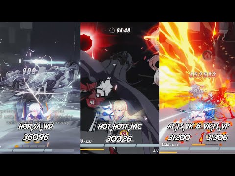 Honkai Impact 3 Memorial Arena [EX] Mid End Budget - Herrscher of Void, Bright Knight, Argent Knight