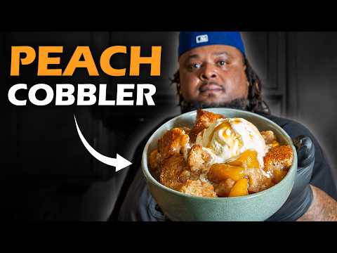 THE BEST Peach Cobbler Recipe - Easy & Delicious Dump Cake Style Tutorial by Chef Grubby