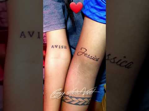 Avish Jessica Name Tattoo