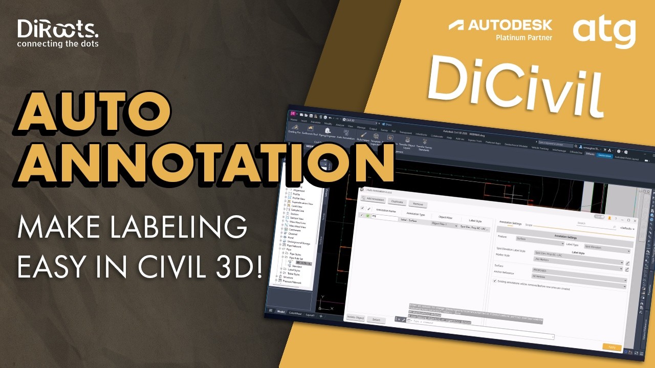Auto Annotation: Make Labeling Easy in Civil 3D!